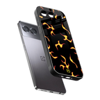lil flames on black back phone cover | glass case for oneplus nord 4