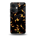 lil flames on black back phone cover | glass case for oneplus nord ce 3