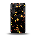 lil flames on black back phone cover | glass case for oneplus nord ce 4 lite