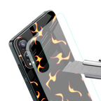 lil flames on black back phone cover | glass case for oneplus nord ce 4 lite