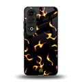 lil flames on black back phone cover | glass case for oneplus nord ce 4