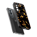 lil flames on black back phone cover | glass case for oneplus nord ce 4
