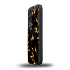 lil flames on black back phone cover | glass case for oneplus nord ce 4