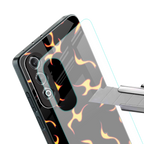 lil flames on black back phone cover | glass case for oneplus nord ce 4