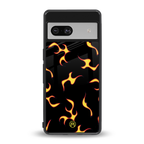 lil flames on black back phone cover | glass case for Google Pixel 7