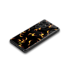 lil flames on black back phone cover | glass case for samsung galaxy s25 ultra