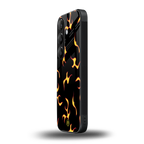 lil flames on black back phone cover | glass case for samsung galaxy s23 plus