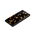 lil flames on black back phone cover | glass case for samsung galaxy s23 plus