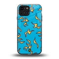 lil flames on blue back phone cover | glass case for iphone 13 mini
