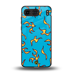 lil flames on blue back phone cover | glass case for oneplus nord 4