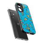 lil flames on blue back phone cover | glass case for oneplus nord ce 3