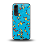 lil flames on blue back phone cover | glass case for oneplus nord ce 4 lite