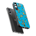 lil flames on blue back phone cover | glass case for oneplus nord ce 4 lite