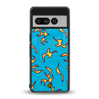 lil flames on blue back phone cover | glass case for google pixel 7 pro
