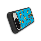 lil flames on blue back phone cover | glass case for google pixel 9