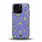 lil flames on purple back phone cover | glass case for iphone 13 pro
