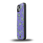 lil flames on purple back phone cover | glass case for iphone 14 plus