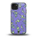 lil flames on purple back phone cover | glass case for iphone 15