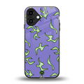 lil flames on purple back phone cover | glass case for iphone 16 plus