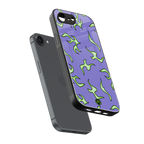 lil flames on purple back phone cover | glass case for iphone 16e