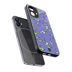 lil flames on purple back phone cover | glass case for nothing phone 2