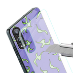 lil flames on purple back phone cover | glass case for oneplus nord ce 4 lite