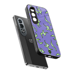 lil flames on purple back phone cover | glass case for oneplus nord ce 4