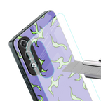 lil flames on purple back phone cover | glass case for oneplus nord ce 4