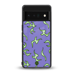lil flames on purple back phone cover | glass case for google pixel 6 pro