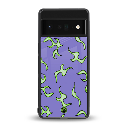 lil flames on purple back phone cover | glass case for google pixel 6 pro