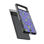 lil flames on purple back phone cover | glass case for google pixel 6 pro