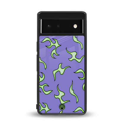 lil flames on purple back phone cover | glass case for Google Pixel 6A