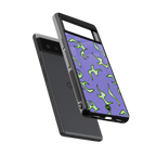 lil flames on purple back phone cover | glass case for google pixel 6