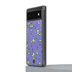 lil flames on purple back phone cover | glass case for google pixel 6