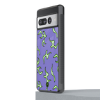 lil flames on purple back phone cover | glass case for google pixel 7 pro