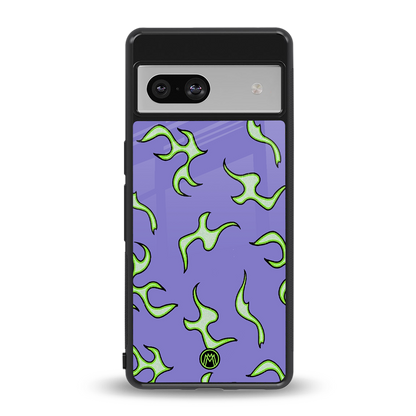 lil flames on purple back phone cover | glass case for Google Pixel 7