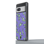 lil flames on purple back phone cover | glass case for Google Pixel 7