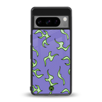 lil flames on purple back phone cover | glass case for google pixel 8 pro