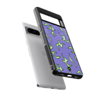 lil flames on purple back phone cover | glass case for google pixel 8 pro