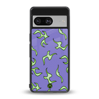 lil flames on purple back phone cover | glass case for Google Pixel 8