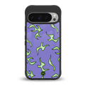 lil flames on purple back phone cover | glass case for google pixel 9 pro