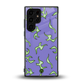 lil flames on purple back phone cover | glass case for samsung galaxy s23 ultra