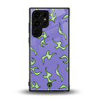 lil flames on purple back phone cover | glass case for samsung galaxy s23 ultra