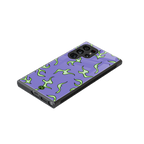 lil flames on purple back phone cover | glass case for samsung galaxy s23 ultra