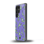 lil flames on purple back phone cover | glass case for samsung galaxy s25 ultra