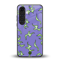 lil flames on purple back phone cover | glass case for samsung galaxy s25