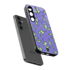 lil flames on purple back phone cover | glass case for samsung galaxy s24