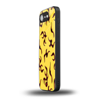 lil flames on yellow back phone cover | glass case for iphone 16e