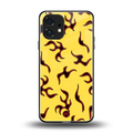 lil flames on yellow back phone cover | glass case for nothing phone 1