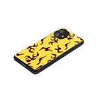 lil flames on yellow back phone cover | glass case for nothing phone 1
